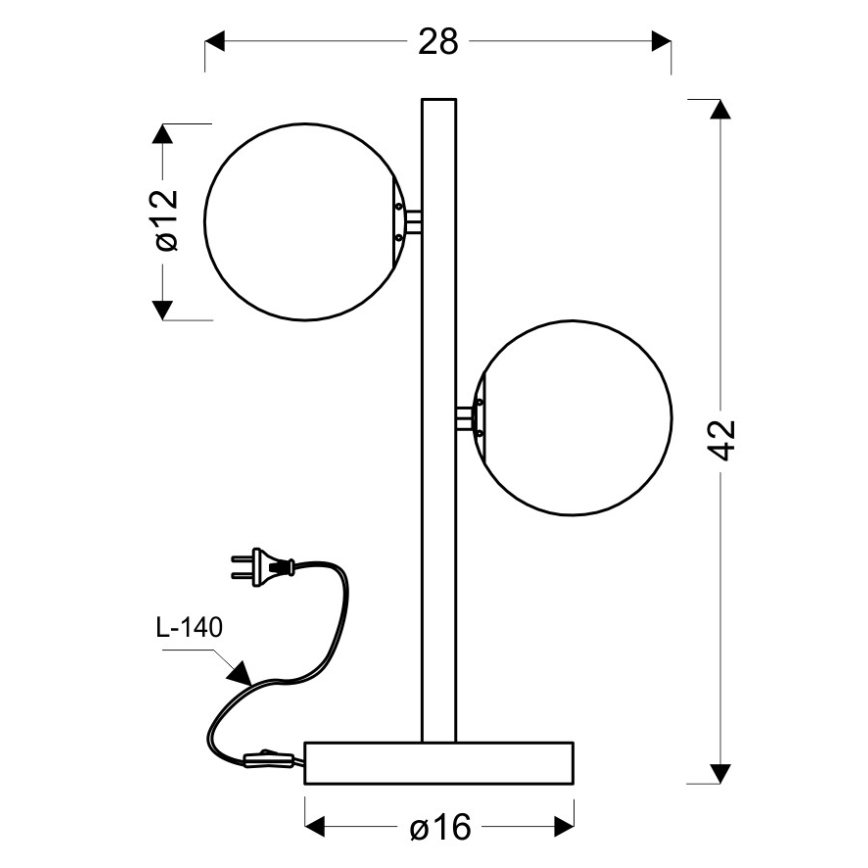 Bordlampe KAMA 2xG9/28W/230V