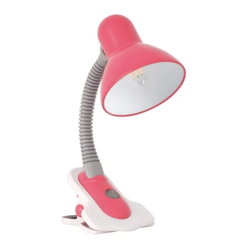 Bordlampe med klemme SUZI 1xE27/40W/230V pink