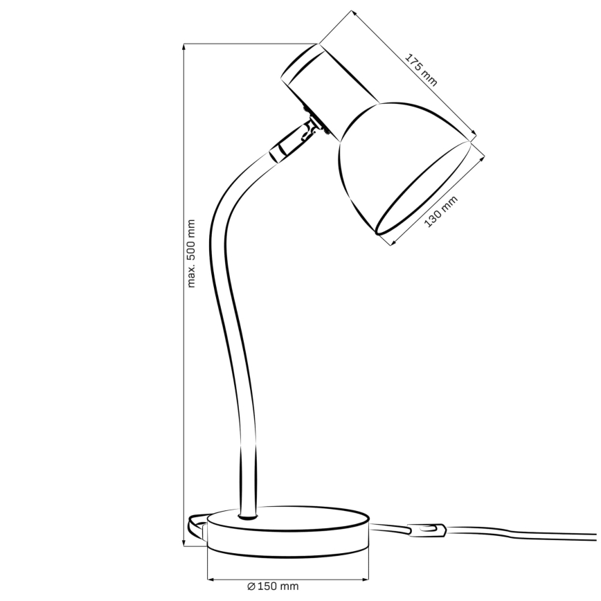 Bordlampe MIMI 1xE27/10W/230V blå