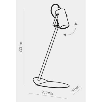 Bordlampe REDO 1xGU10/10W/230V hvid