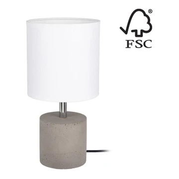 Bordlampe STRONG ROUND 1xE27/25W/230V beton - FSC-certificeret