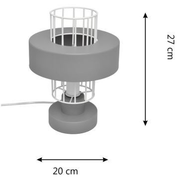 Bordlampe VOLTA 1xE27/60W/230V grå