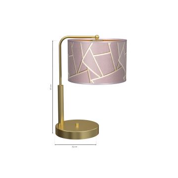 Bordlampe ZIGGY 1xE27/60W/230V pink/guldfarvet