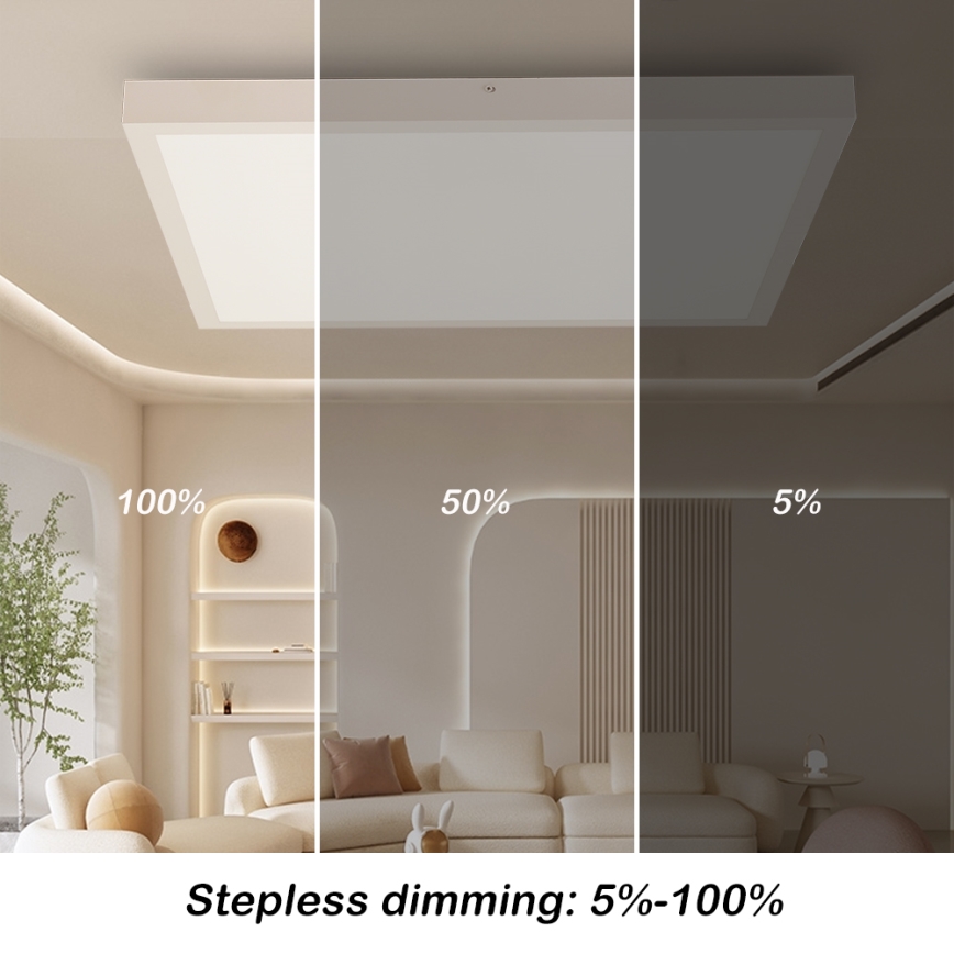 Brilagi - LED loftlampe til badeværelse dæmpbar FRAME SMART LED/50W/230V 3000-6000K IP44 hvid + fjernbetjening