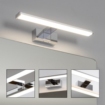 Brilagi - LED belysning til badeværelsesspejl 3-i-1 VESTRA LED/8W/230V 40 cm IP44 blank krom