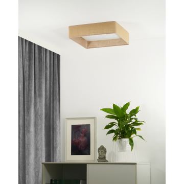 Brilagi - LED loftlampe dæmpbar VELVET SQUARE LED/24W/230V 3000/4000/6500K + fjernbetjening brun