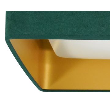 Brilagi - LED loftlampe dæmpbar VELVET SQUARE LED/24W/230V 3000/4000/6500K + fjernbetjening grøn