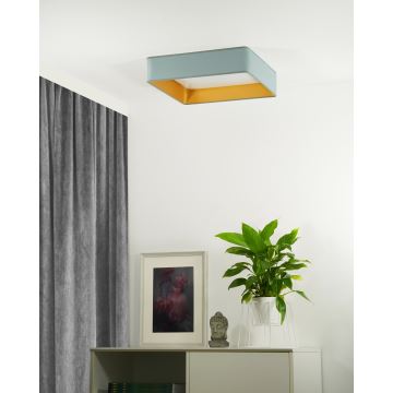 Brilagi - LED loftlampe dæmpbar VELVET SQUARE LED/24W/230V 3000/4000/6500K + fjernbetjening mintgrøn