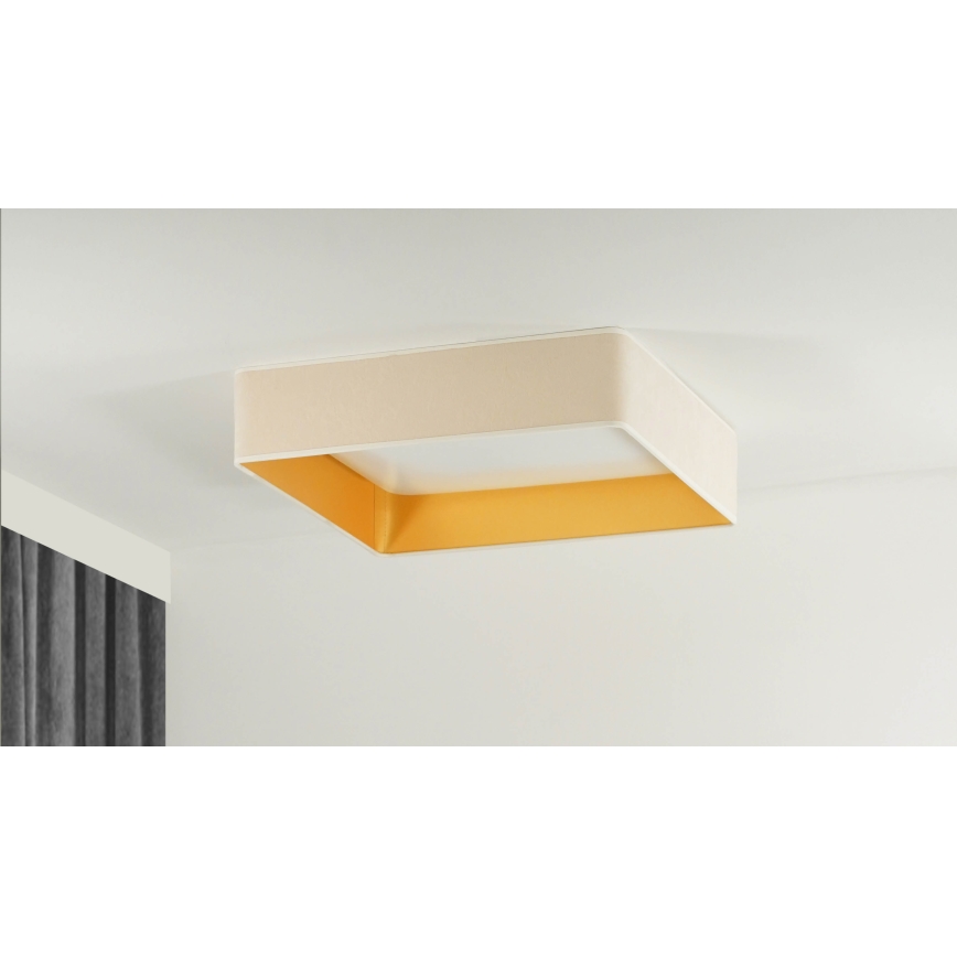 Brilagi - LED loftlampe dæmpbar VELVET SQUARE SMART LED/36W/230V 2700-6500K Wi-Fi Tuya + fjernbetjening cremefarvet