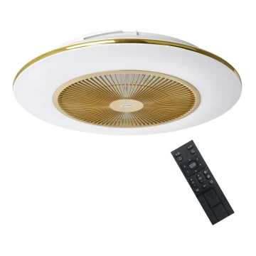 Brilagi - LED lampe med ventilator dæmpbar AURA LED/38W/230V 3000-6000K guldfarvet + fjernbetjening