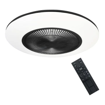 Brilagi - LED lampe med ventilator dæmpbar AURA LED/38W/230V 3000-6000K sort + fjernbetjening