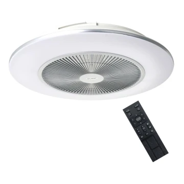 Brilagi - LED lampe med ventilator dæmpbar AURA LED/38W/230V 3000-6000K sølvfarvet + fjernbetjening