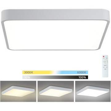 Brilagi - LED loftlampe dæmpbar POOL LED/48W/230V 3000-6000K 50x50 cm hvid + fjernbetjening