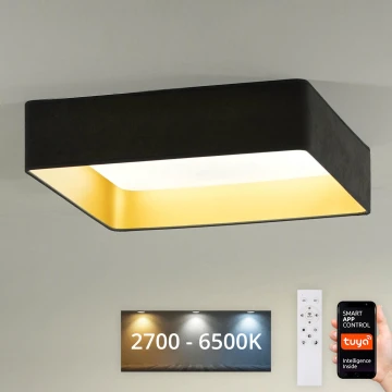 Brilagi - LED loftlampe dæmpbar VELVET SQUARE SMART LED/36W/230V 2700-6500K Wi-Fi Tuya + fjernbetjening grå