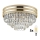 Brilagi - LED Loftlampe i krystal VELURE 5xE14/40W/230V guldfarvet