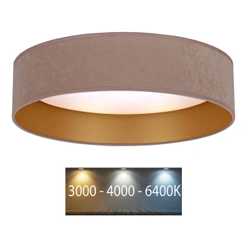 Brilagi - LED loftlampe VELVET LED/12W/230V diam. 30 cm 3000K/4000K/6400K beige/guldfarvet