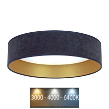 Brilagi - LED loftlampe VELVET LED/12W/230V diam. 30 cm 3000K/4000K/6400K blå/guldfarvet