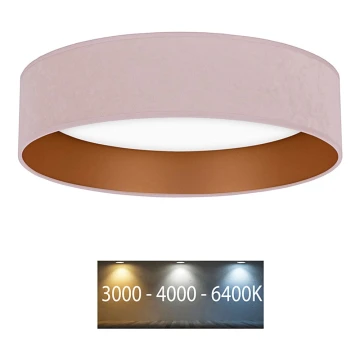 Brilagi - LED loftlampe VELVET LED/12W/230V diam. 30 cm 3000K/4000K/6400K pink/guldfarvet