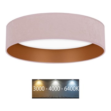 Brilagi - LED loftlampe VELVET LED/24W/230V 3000/4000/6400K pink/guldfarvet