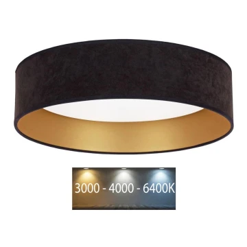 Brilagi - LED loftlampe VELVET LED/24W/230V 3000/4000/6400K sort/guldfarvet