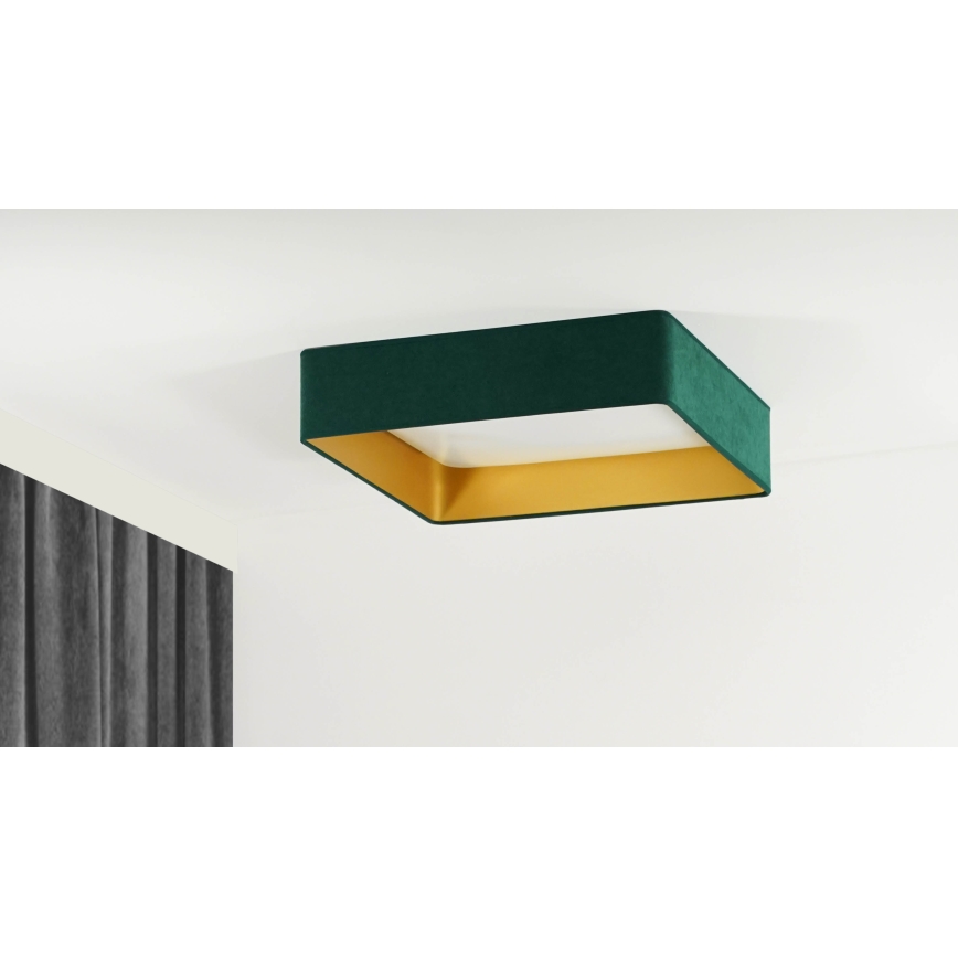 Brilagi - LED loftlampe VELVET SQUARE LED/24W/230V grøn