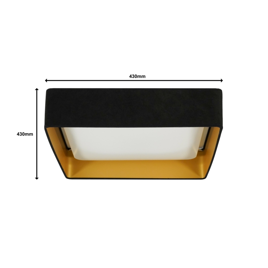 Brilagi - LED loftlampe VELVET SQUARE LED/24W/230V sort