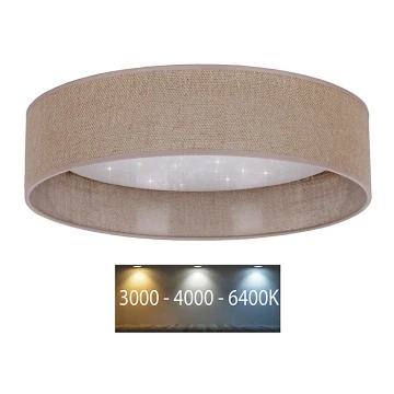 Brilagi - LED loftlampe VELVET STAR LED/24W/230V diam. 40 cm 3000K/4000K/6400K brun