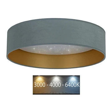Brilagi - LED loftlampe VELVET STAR LED/24W/230V diam. 40 cm 3000K/4000K/6400K mintgrøn/guldfarvet