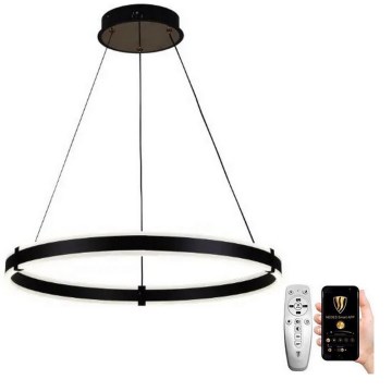 Brilagi - LED pendel dæmpbar CIRCLE LED/85W/230V 3000-6500K sort + fjernbetjening