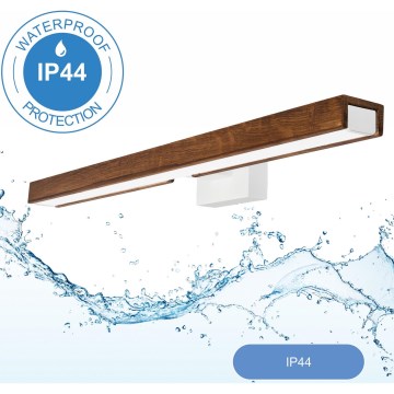 Brilagi - LED spejllampe til badeværelse WOODY MIRROR LED/12W/230V IP44 eg/hvid