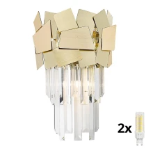 Brilagi - LED Væglampe i krystal MIRAGE 2xG9/42W/230V