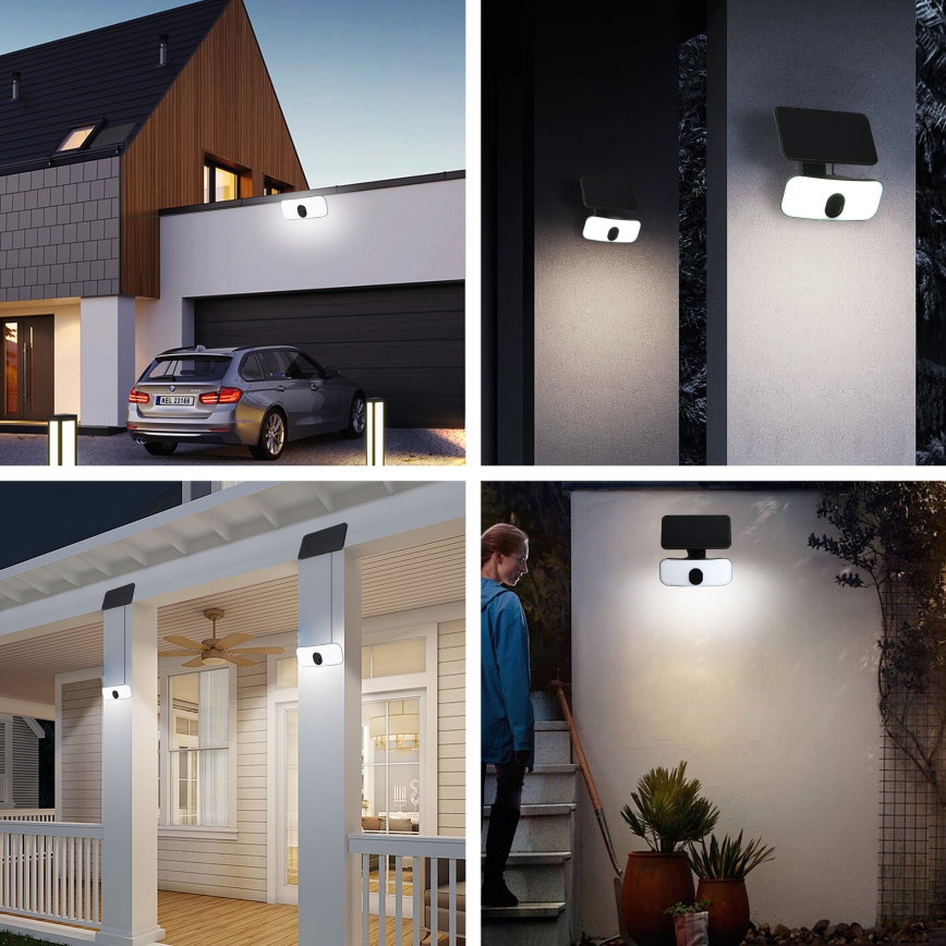 Brilagi - Soldrevet LED væglampe med sensor ROOF LED/13W/5V IP65