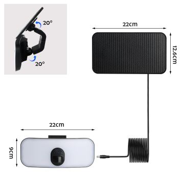 Brilagi - Soldrevet LED væglampe med sensor ROOF LED/13W/5V IP65