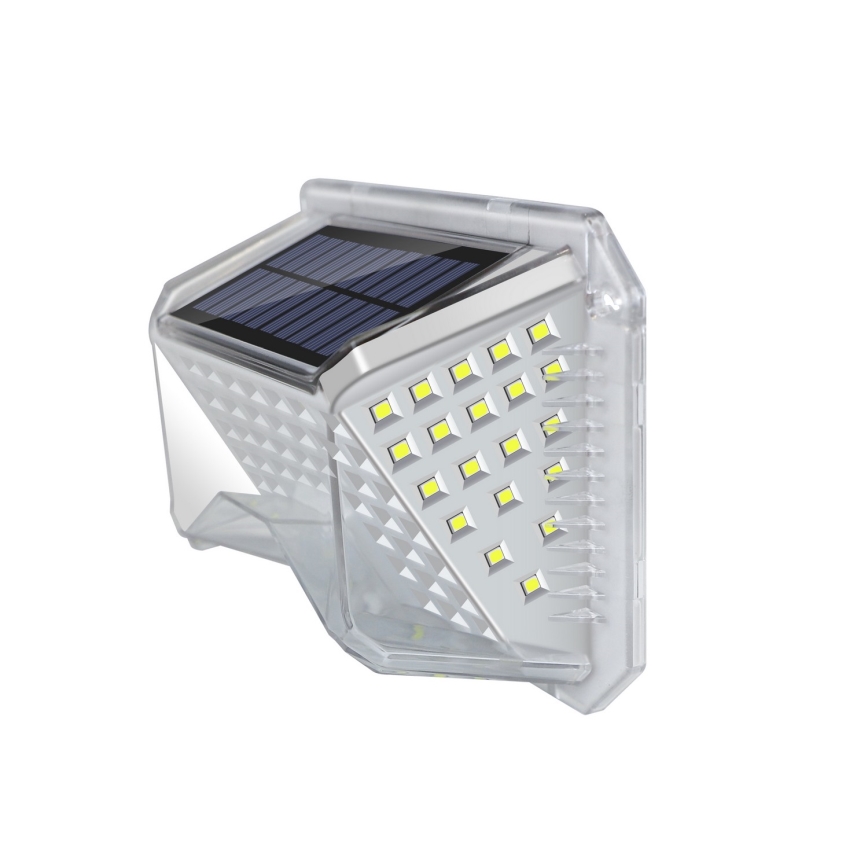 Brilagi - Soldrevet LED væglampe med sensor WALLIE LED/4W/5,5V 6500K IP64 sølvfarvet