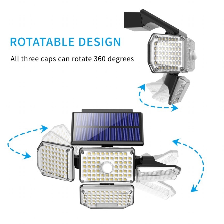 Brilagi - Soldrevet LED væglampe med sensor WALLIE LED/5W/5,5V IP65