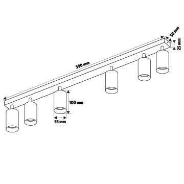 Brilagi - Spotlampe SELE 6xGU10/35W/230V hvid