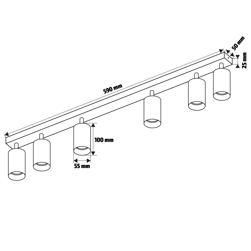 Brilagi - Spotlampe SELE 6xGU10/35W/230V hvid