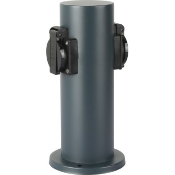 Brilagi - Udvendig stikkontaktsøjle PILLAR 2Z SCHUKO 230V IP44 antracit