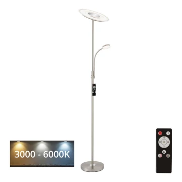 Brilo - LED gulvlampe dæmpbar LED/29,5W/230V + LED/3,5W 3000-6000K + fjernbetjening