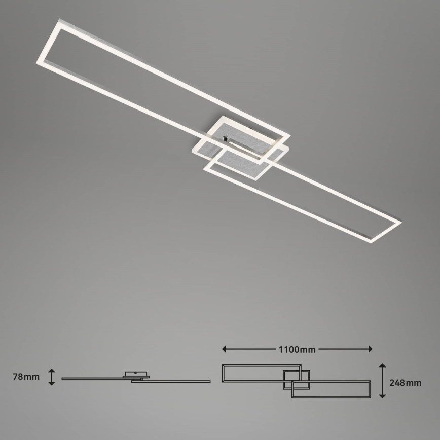 Brilo - LED loftlampe dæmpbar FRAME 2xLED/20W/230V 2700-6500K Wi-Fi Tuya + fjernbetjening