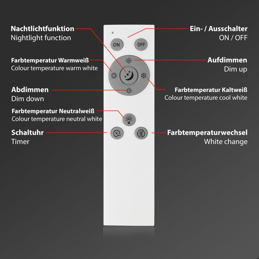 Brilo - LED loftlampe dæmpbar SLIM LED/31W/230V 2700-6500K + fjernbetjening