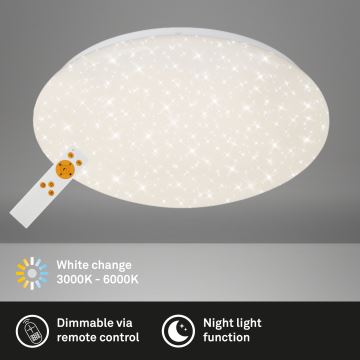 Brilo - LED loftlampe dæmpbar STARRY SKY LED/22W/230V 3000-6000K + fjernbetjening