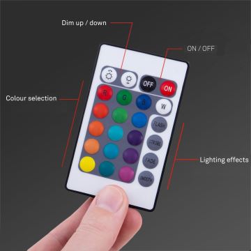 Brilo - LED strip med RGB-farver dæmpbar 6,6 m LED/6W/USB + fjernbetjening