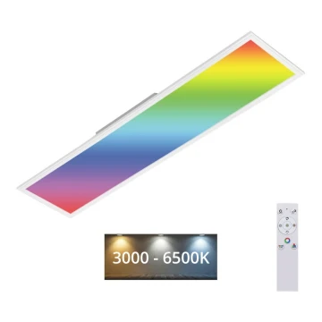 Brilo - Loftlampe m. RGBW-farver dæmpbar SLIM LED/40W/230V 3000-6500K + fjernbetjening
