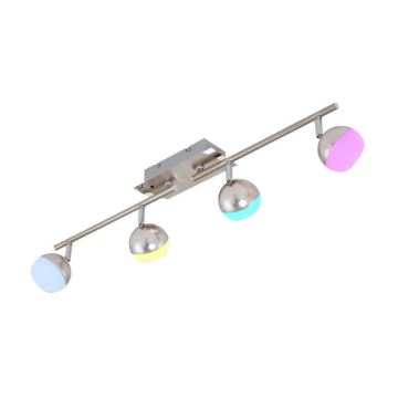 Briloner 2040-042 - LED RGB Spotlampe dæmpbar BAFFLE 4xLED/3,3W/230V + fjernbetjening