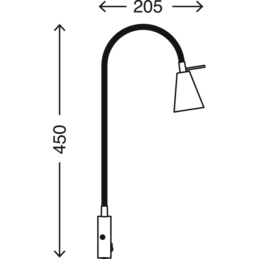 Briloner 2082-015 - LED væglampe COMFORT LIGHT 1xGU10/5W/230V sort