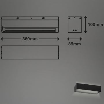 Briloner 2204-015 - Udendørs LED væglampe LED/8W/230V IP44 sort