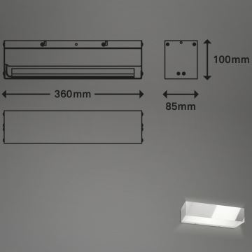 Briloner 2204-018 - Udendørs LED væglampe LED/8W/230V IP44 krom