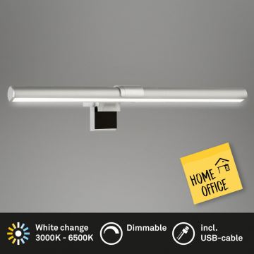 Briloner 2303-014 - LED skærmlampe dæmpbar LED/3,5W/5V 3000/4500/6500K