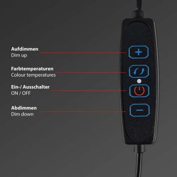 Briloner 2303-014 - LED skærmlampe dæmpbar LED/3,5W/5V 3000/4500/6500K